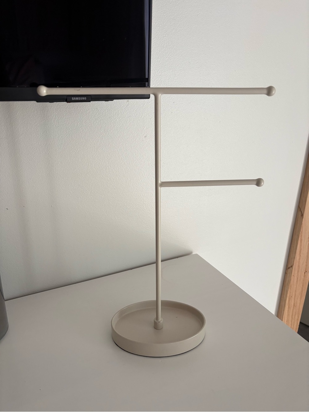 Beige Jewelry Stand Organizer